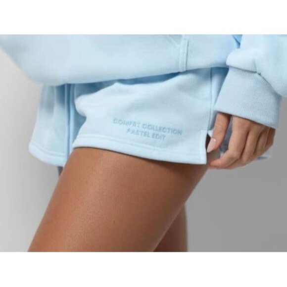 Comfrt Pastel Shorts Women Size Medium NWT Hi Waist Limited Edition Baby Blue - Picture 1 of 11